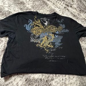 Men’s cotton short sleeve shirt Studs on the back of the shirt